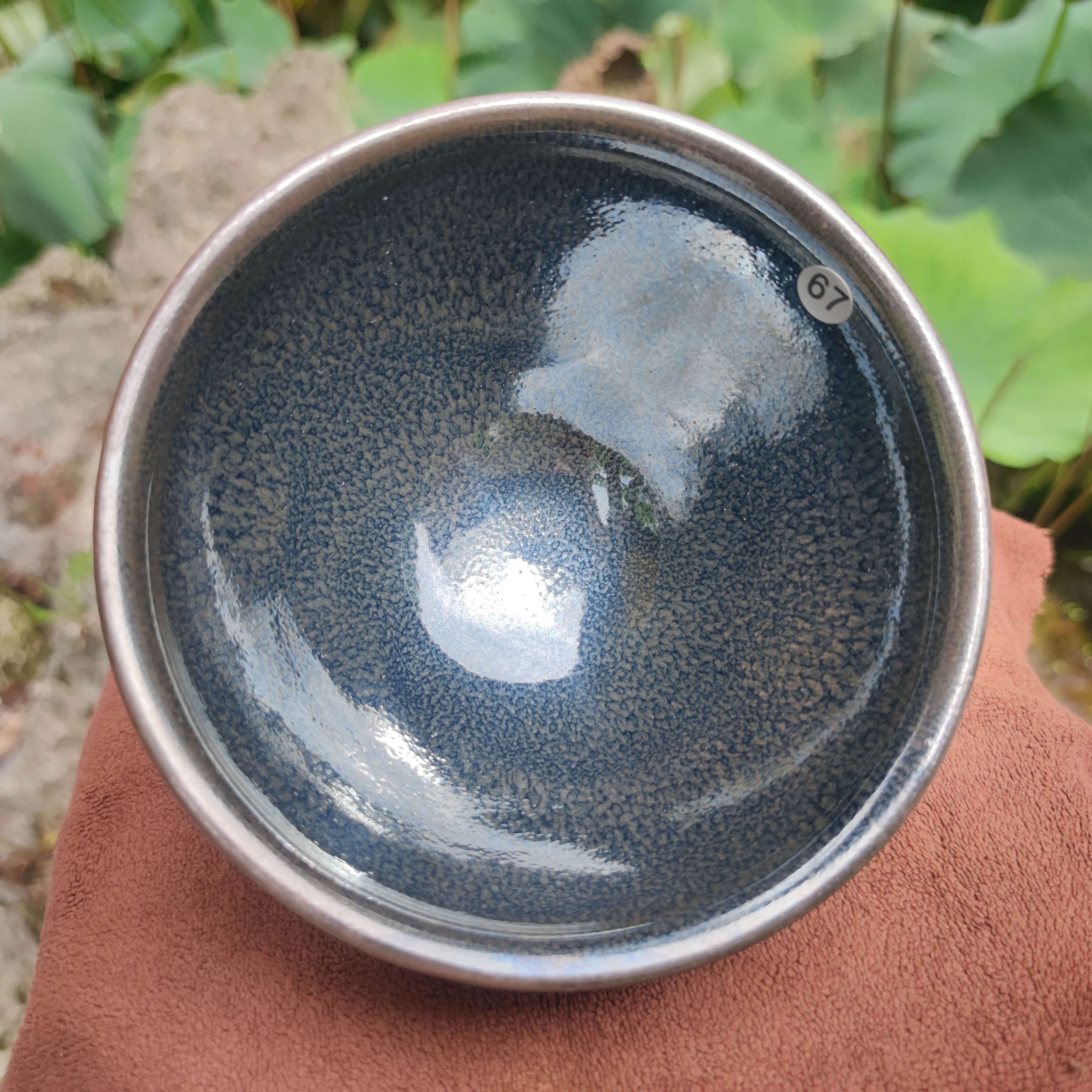 孙建兴蓝鹧鸪银毫早期大器束口主人杯建盏点茶器