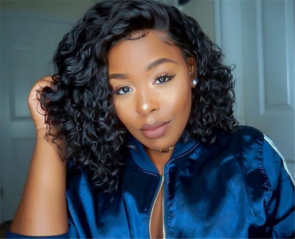 African women black rolls hair wigs front lace wig 非洲假发
