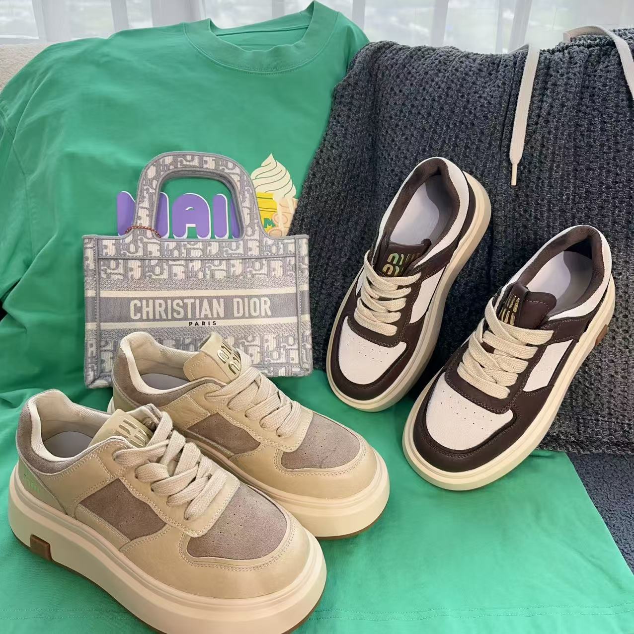 厚底轻便百搭休闲复古运动板鞋女