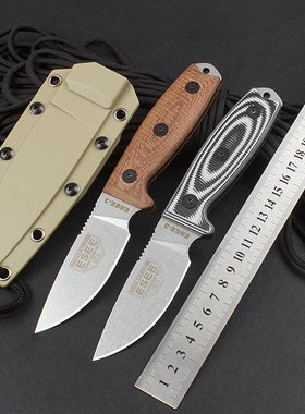ESEE4蚂蚁户外刀随身便携野外小刀防身直刀求生刀荒野生存刀吃肉
