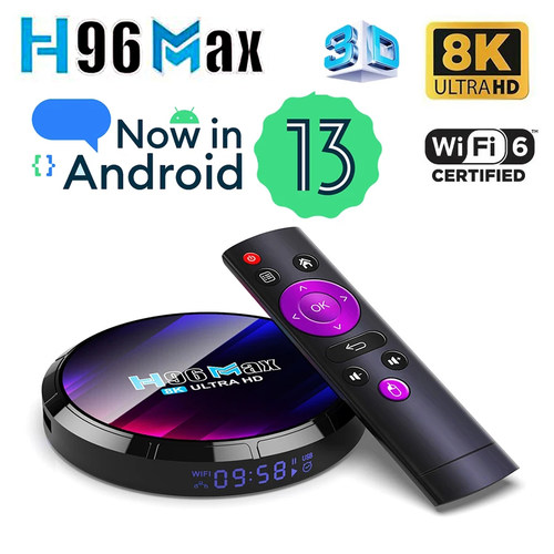 H96MAX RK3528网络机顶盒 安卓13 双频 wifiI6 蓝牙高清播放器