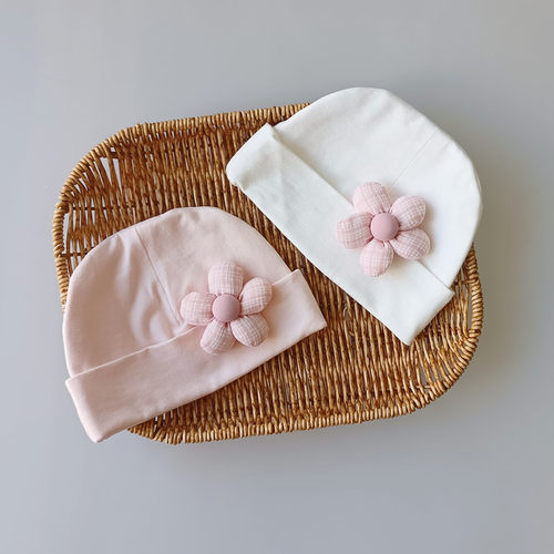 纯棉针织婴儿胎帽柔软秋冬宝宝帽