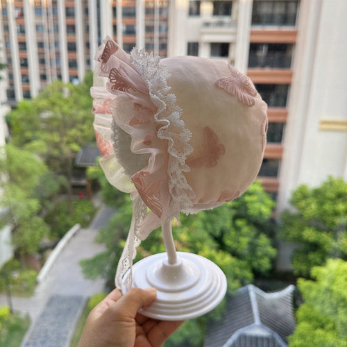 夏季镂空网眼公主遮阳蕾丝帽