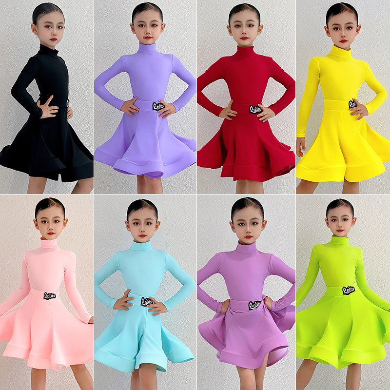 欧标赛服女童高级拉丁舞蹈服