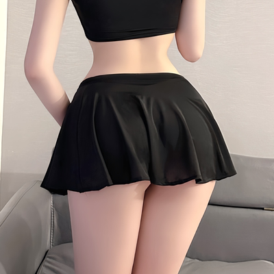 显瘦高腰短裙裙子可爱易