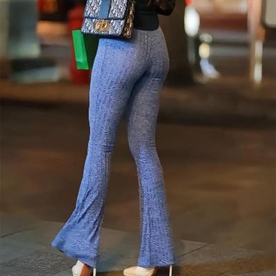 裆部拉链弯腰透内！超薄打底裤