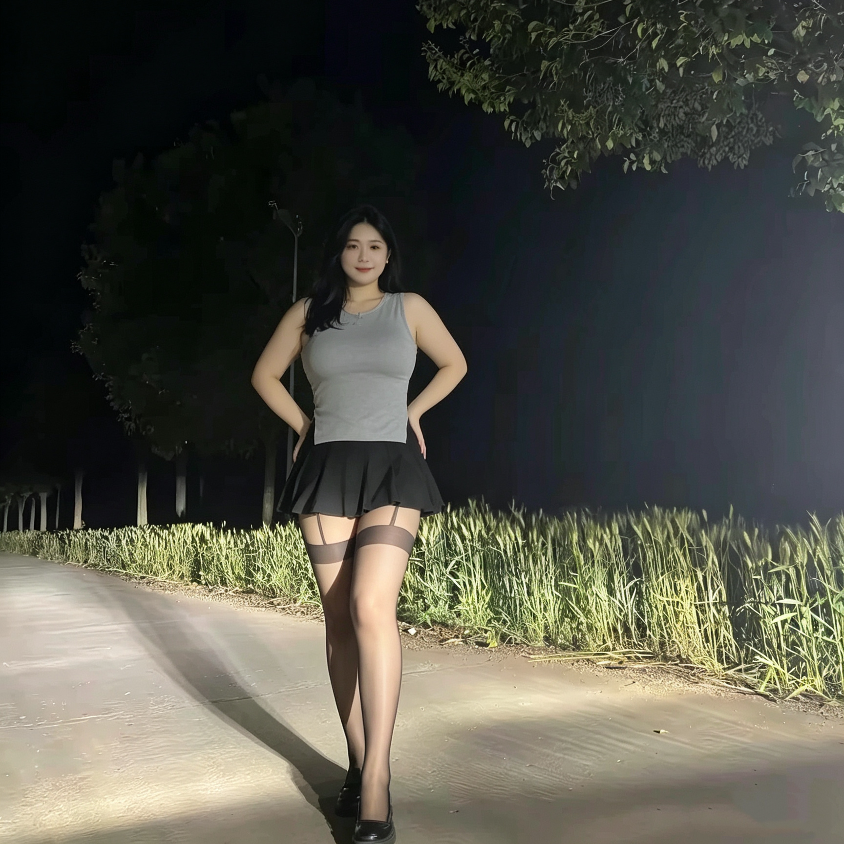 显腿长超短百褶裙无安全裤可外穿夜店性感半身裙高腰夜行透视短裙