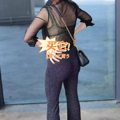 弯腰会透黑色小心机打底