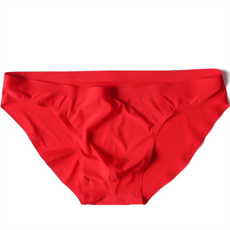 男士无痕内裤冰丝性感三角裤低腰青年透气裤衩柔软丝滑薄而不透男