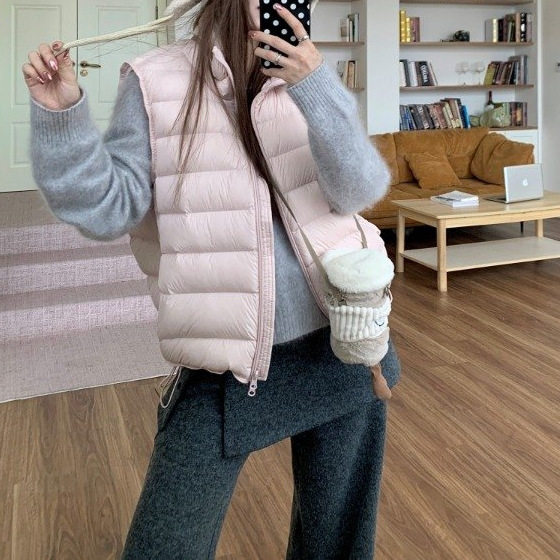 时尚新款纯色立领夹棉无袖马甲女装2026秋冬别致百搭宽松显瘦外套,女装/女士精品,马夹,淘宝优惠券,粉丝福利购,淘宝优惠卷