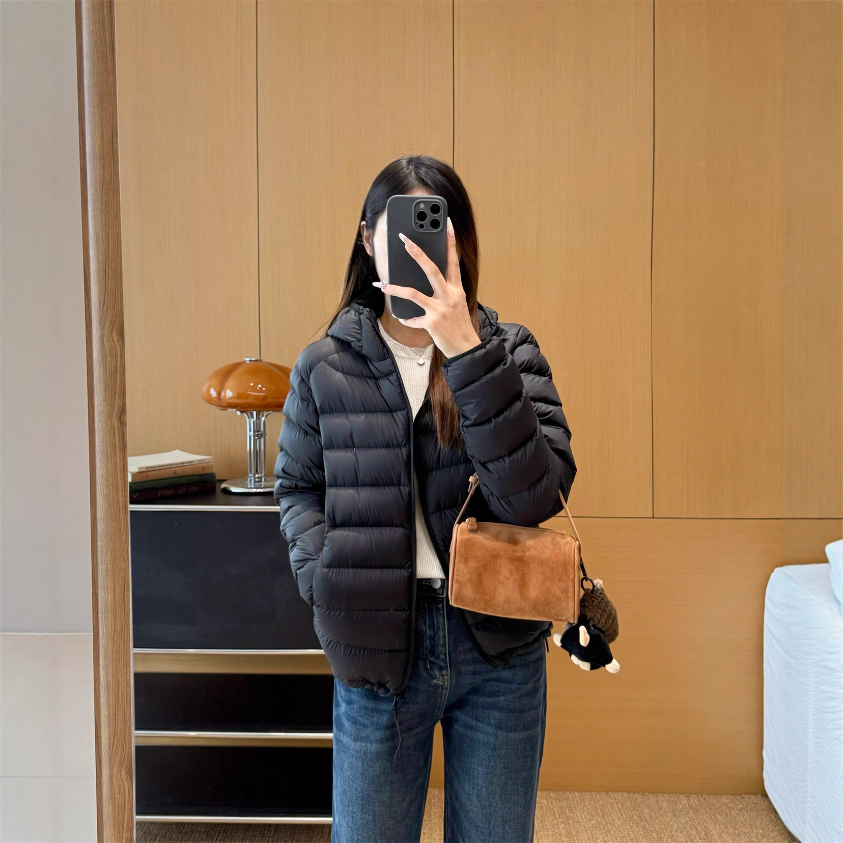 云感泡芙排骨羽绒服！高端三星90白鸭绒防水连帽羽绒服加厚外套女