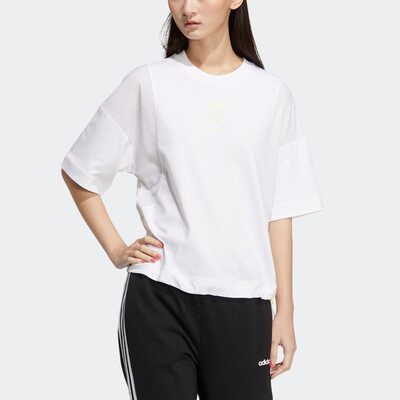 Adidas/阿迪达斯女款短袖运动休闲T恤HS8845