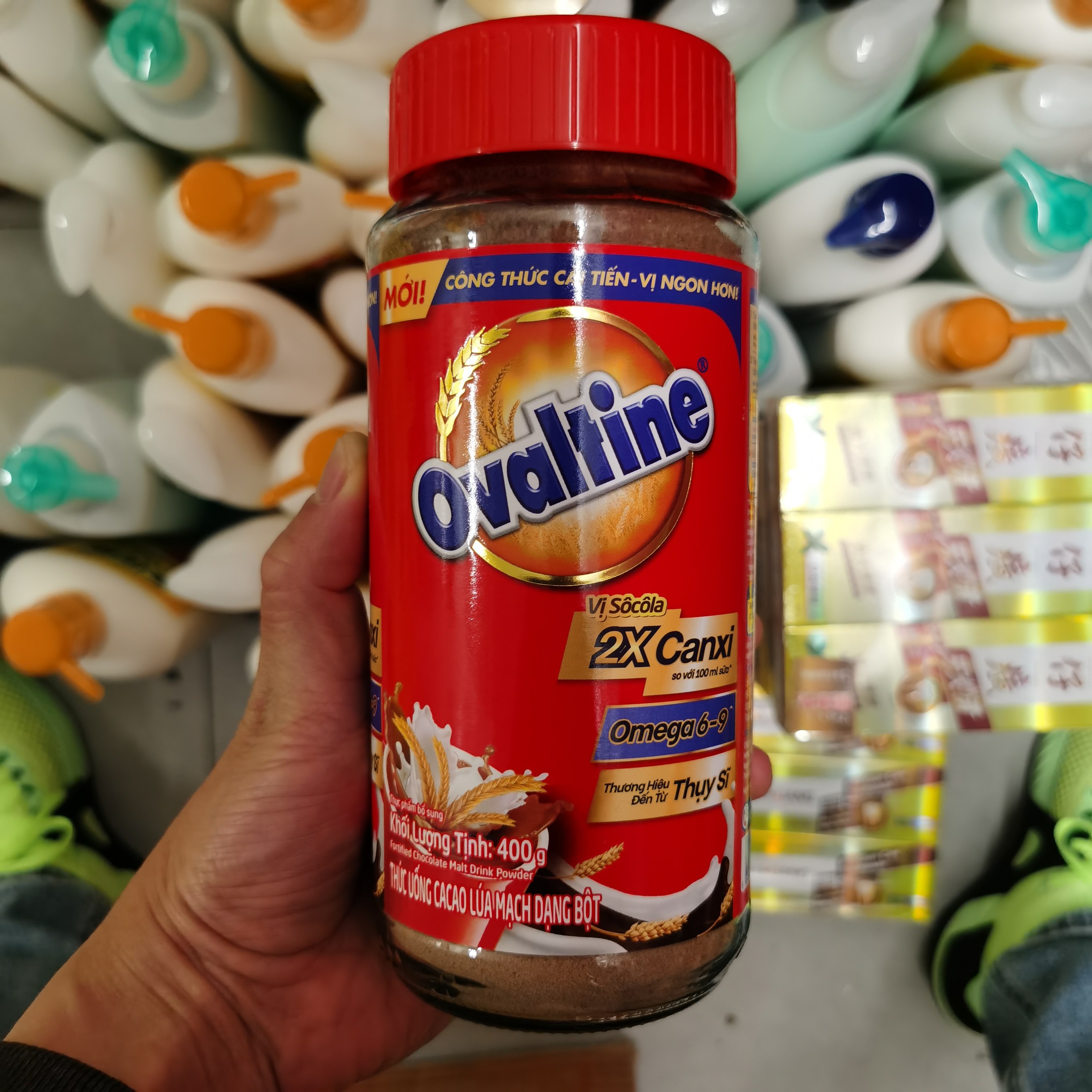 港版Ovaltine/阿华田玻璃瓶400克 冲饮品巧克力可可味粉冲饮品