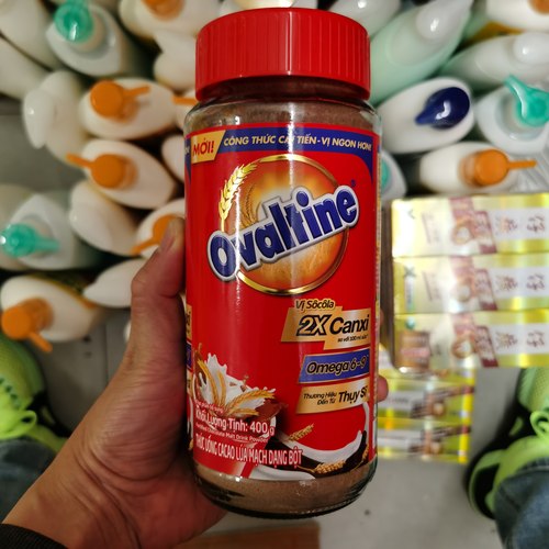 港版Ovaltine/阿华田玻璃瓶400克 冲饮品巧克力可可味粉冲饮品
