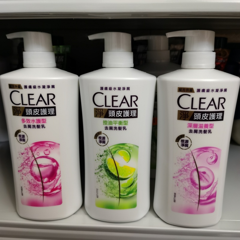 clear去屑薄荷白瓶清扬洗发水