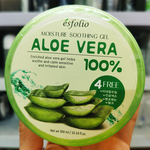 esfolio韩国ALOE VERA 包邮 100%芦荟胶抗痘淡印睡眠补水免洗面膜