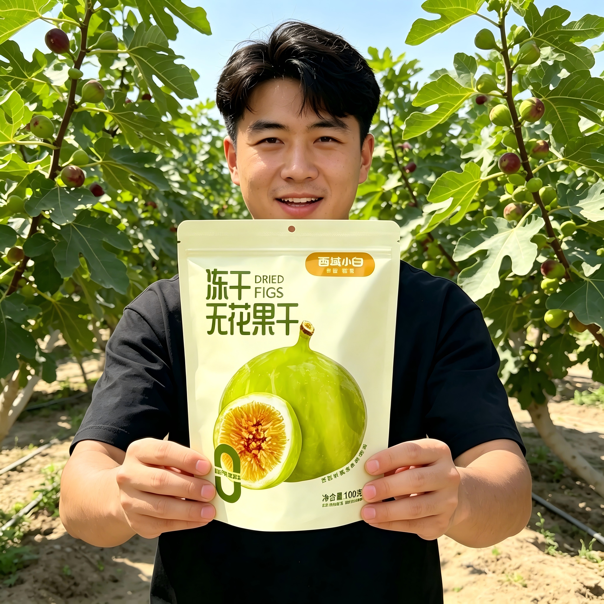 西域小白天山冻干无花果脆100g