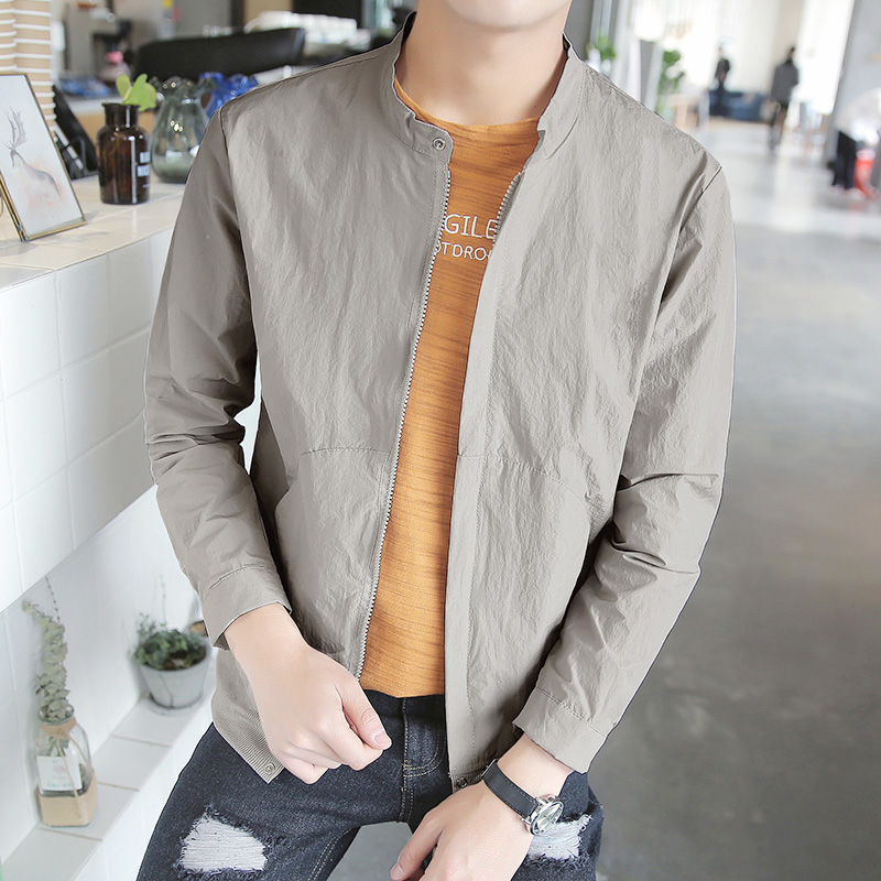 防晒衣服2017春夏季新款男士休闲夹克韩版上衣青年薄款男装外套潮