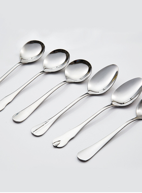 stainless steel不锈钢勺子 加厚圆汤勺餐匙餐勺主餐更餐厅酒店用