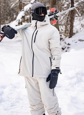 SKIFREE成人双板滑雪服男套装女单板雪服全套户外防风滑雪上衣裤