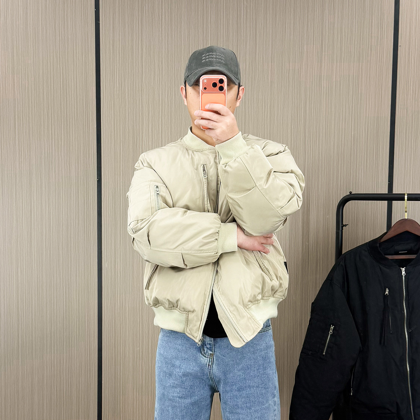 地卜师 美式高街cleanfit飞行员夹克棉服男女短款棒球服外套潮