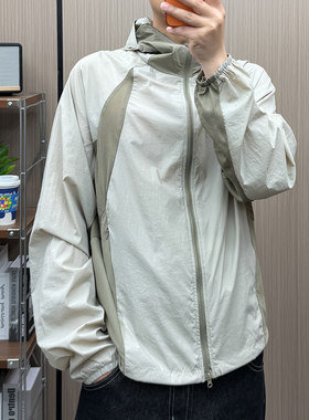 地卜师 UPF50+连帽防晒衣夏季美式机能薄款冲锋衣户外登山服外套