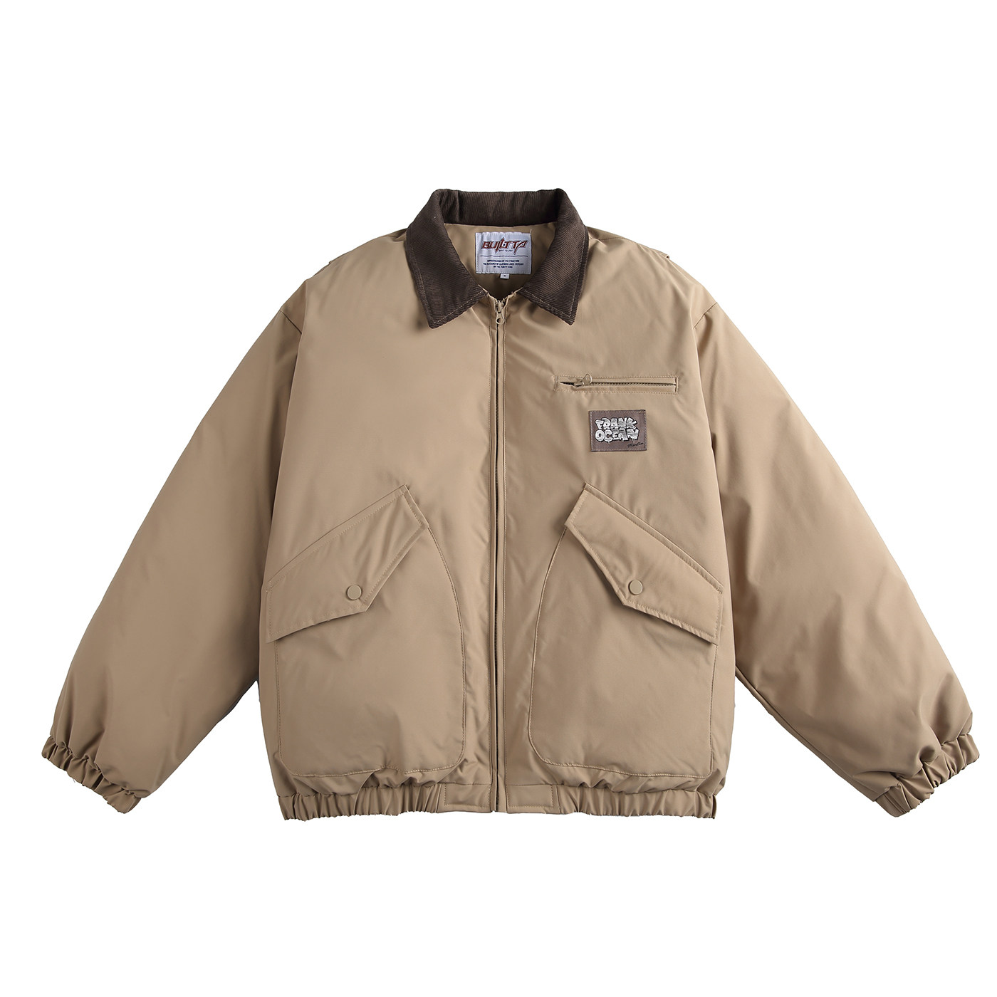 地卜师 美式复古大口袋工装棉服男拼接翻领外套贴标刺绣棉衣冬,男装,棉衣,淘宝优惠券,粉丝福利购,淘宝优惠卷