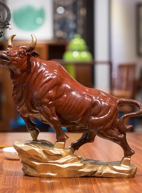股市牛气冲天公司开业礼物摆件