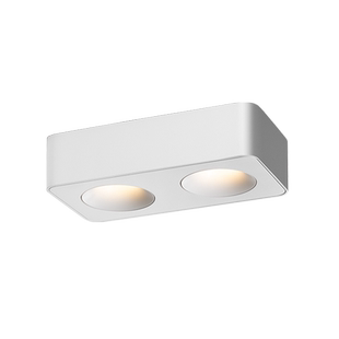 麦丹妮 led双头极简超薄明装防眩斗胆射灯无主灯客厅卧室吸顶筒灯