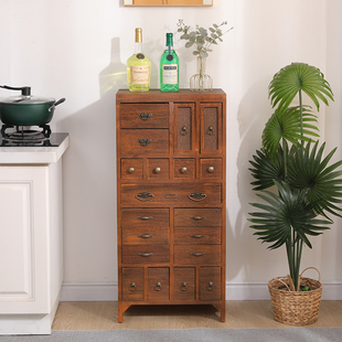 实木十九抽中药柜文玩手串整理收纳柜多抽屉式置物柜