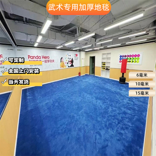 武馆跆拳道专用加厚地毯防滑减震耐磨舞蹈室健身房吸音隔音地垫