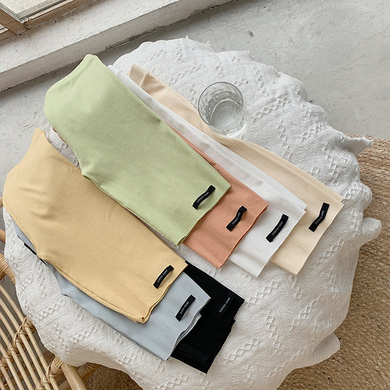 新款春夏女裤韩版修身单车五分裤螺纹ins风骑行打底裤女