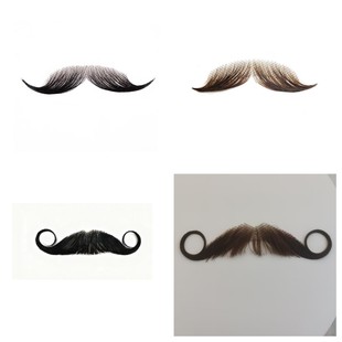假胡子 八字翘胡印度阿三 欧美外国仿真胡须粘贴演出道具黑色棕色
