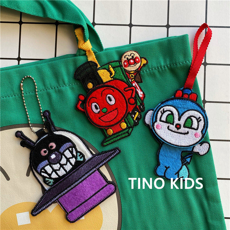 面包宝宝超人可手写姓名吊件儿童书包卡牌手工刺绣布艺名字贴挂件