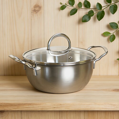 JVS加厚18/10不锈钢无涂层汤锅