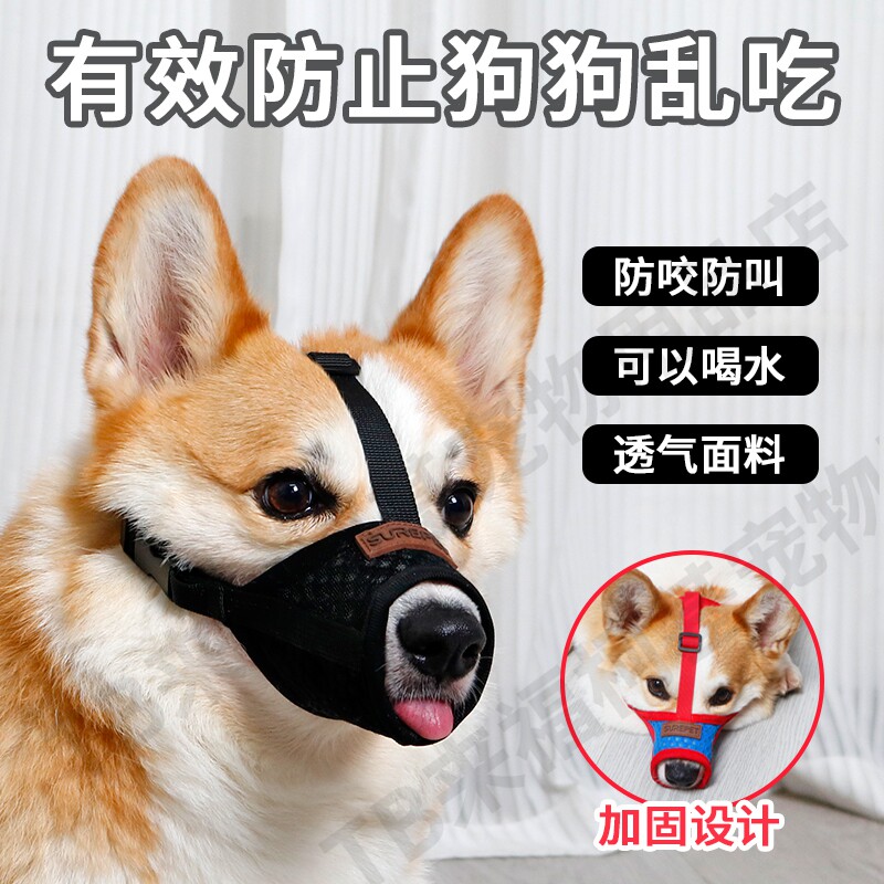 狗狗嘴套防咬乱叫吃口罩柯基柴犬小中大型犬狗嘴罩外出宠物嘴巴套
