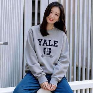 复古百搭数字印花套头圆领卫衣时尚气质长袖外套481040男女同款