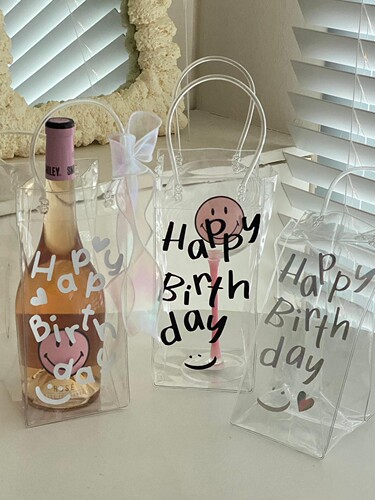 纪念日生日惊喜鲜花红酒礼品袋
