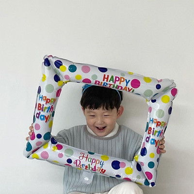 韩国小红书相框复古集体生日布置