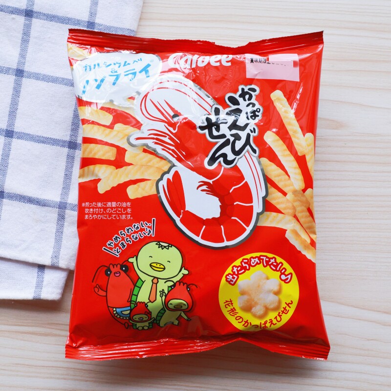日本进口零食品 calbee卡乐比虾条原味米条 松脆米果膨化休闲小吃