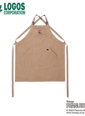 日本logos联名x史努比户外布艺居家烘焙厨房烹饪围腰露营耐磨围裙