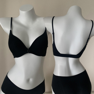 常呵护前扣聚拢内衣无痕小胸不空杯u型大露背美背超薄防下垂文胸