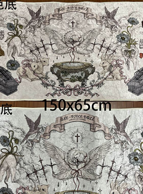 共生Doll哥特风甜酷Lolita金钻绒床边地毯暗黑风