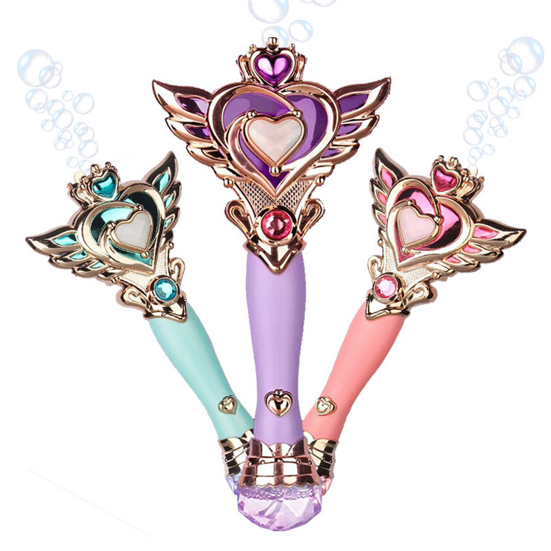 大号仙女泡泡机魔法棒少女心儿童全自动吹泡泡电魔法玩具不漏水棒