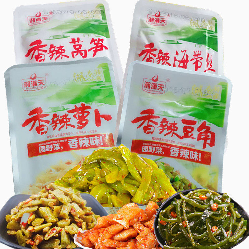 湘满天香辣莴笋 酸豆角 萝卜 海带丝 莴笋 下饭菜地方泡菜 - 实物图