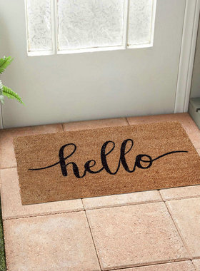 入户门椰棕地垫进口天然环保除尘蹭土门厅防滑脚垫地垫定制可裁剪