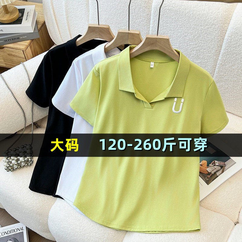 特大码女装短袖T恤女上衣夏