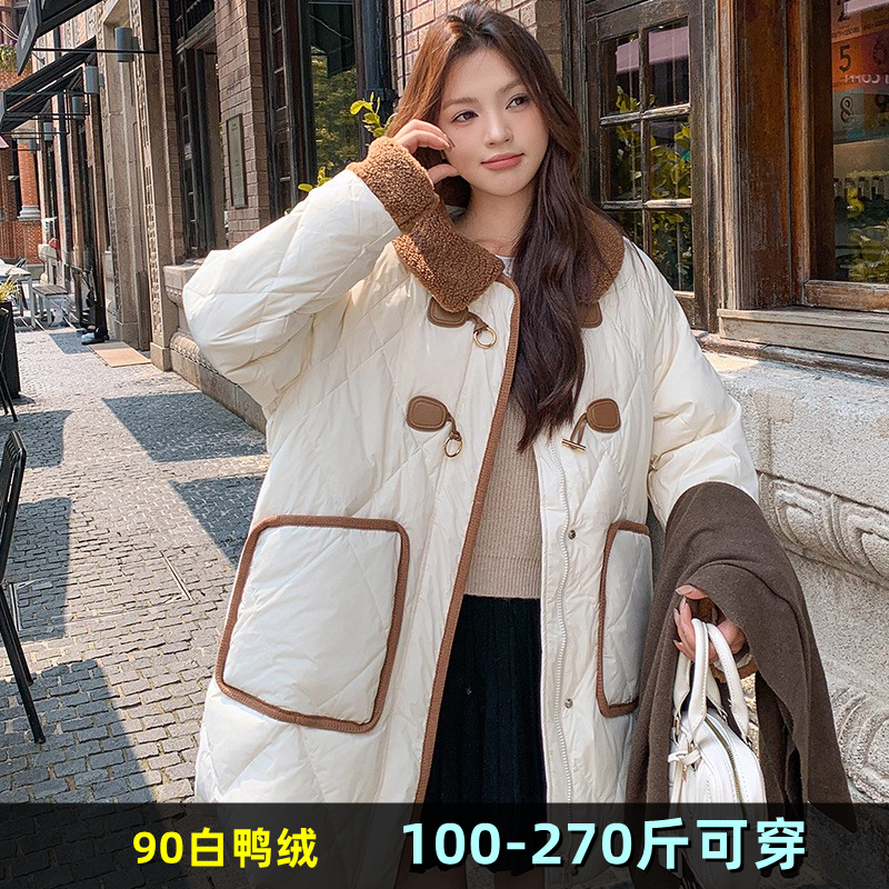 加肥大码女装羽绒服胖mm200斤