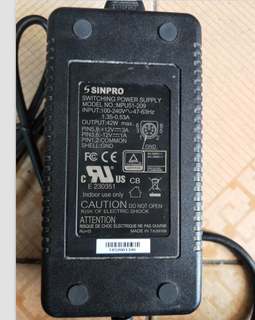 SINPRO MPU51-209电源适配器+12V3A-12V1A六芯S端子头6针插头线询