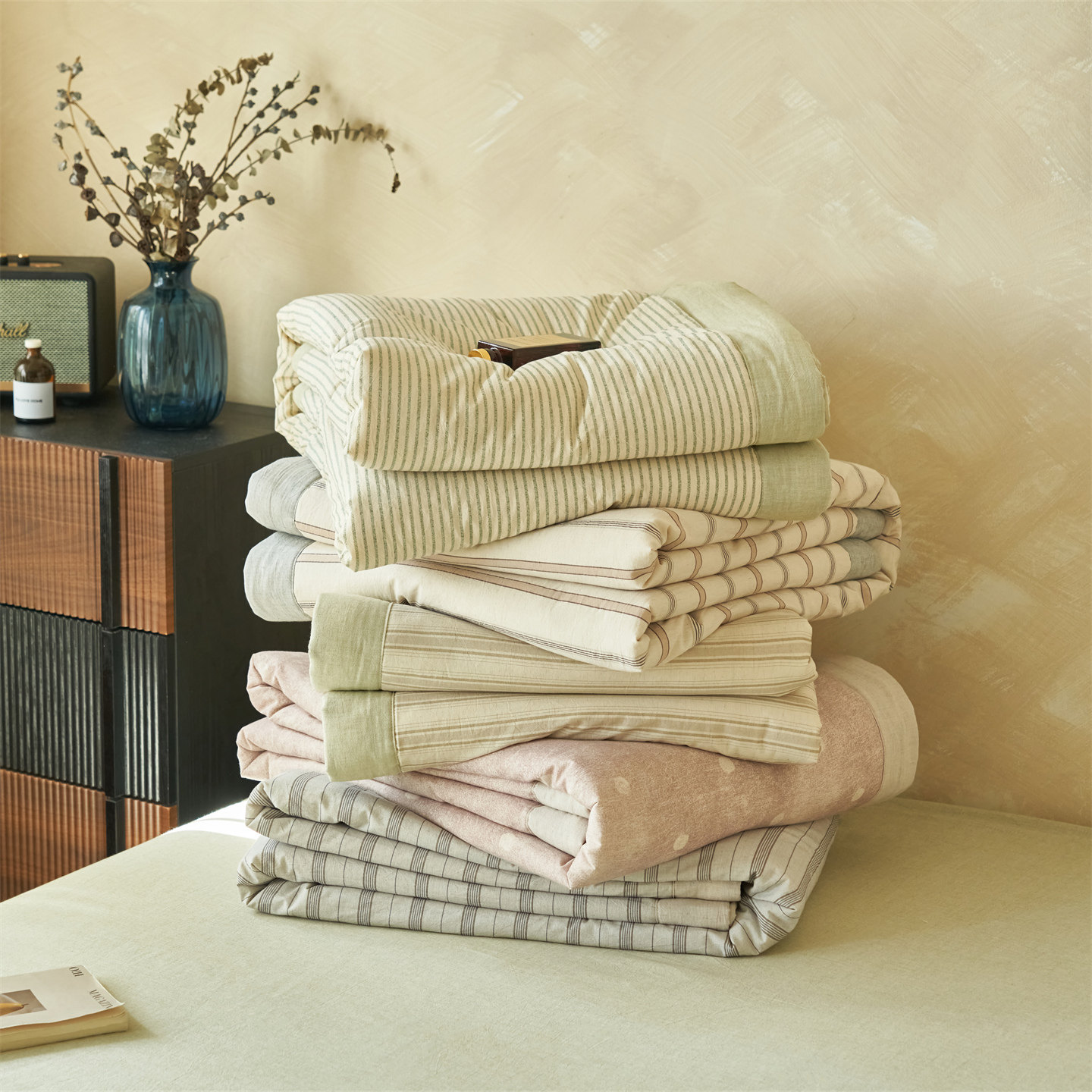 夏季薄款夏凉被全棉面料化纤被芯透气舒适单人双人被子轻薄空调被